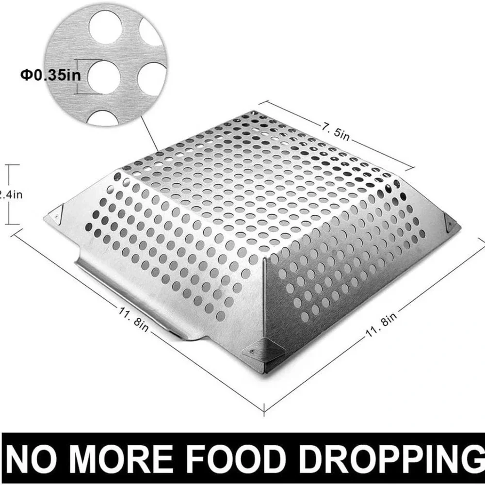 NEW! Grill Basket Heavy Duty Stainless Steel